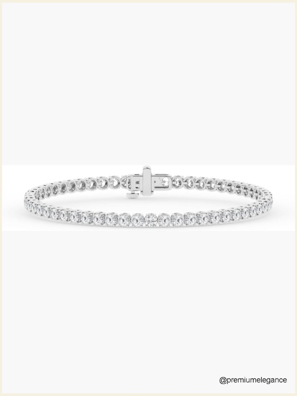 Lab Grown Diamond Tennis Bracelet in Sterling Silver, 4 Carat TW, Round Cut, SI